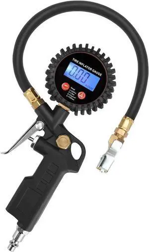 WISDUM LED Display Digital Tire Inflator Deflator Pressure Gauge - for Truck/RV/Car/Bike Accurate to ±1 PSI, 0-250 PSI Range WISDUM LED Display Digital Tire Inflator Deflator Pressure Gauge - for Truck/RV/Car/Bike Accurate to ±1 PSI, 0-250 PSI Range