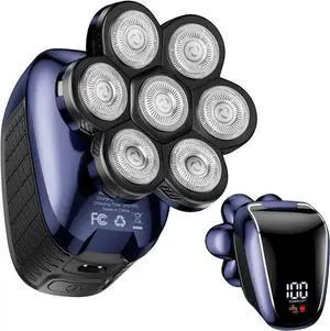 WISDUM Head Shaver 7D, Wyklaus Upgrade Head Shavers for Bald Men, Head Electric Razor with Nose Hair Trimmer, Waterproof Wet/Dry Mens Grooming Kit, Anti-Pinch, LED Display, USB Rechargeable WISDUM Head Shaver 7D, Wyklaus Upgrade Head Shavers for Bald Men, Head Electric Razor with Nose Hair Trimmer, Waterproof Wet/Dry Mens Grooming Kit, Anti-Pinch, LED Display, USB Rechargeable