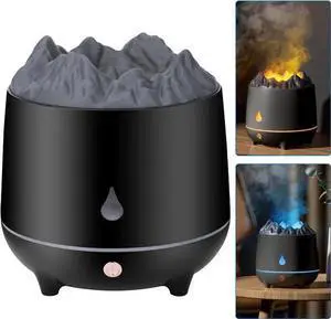 WISDUM 3D Flame LED Light Air Humidifier - 400ml Air Humidifier Essential Oil Diffuser with Flame Effect for Home, Office, Spa, Gym (BlacK) WISDUM 3D Flame LED Light Air Humidifier - 400ml Air Humidifier Essential Oil Diffuser with Flame Effect for Home, Office, Spa, Gym (BlacK)