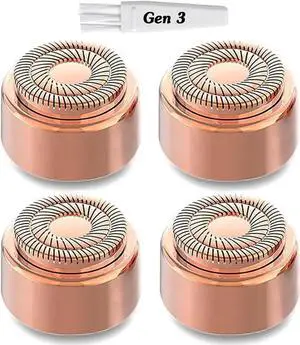 WISDUM Replacement Heads Generation 3 for New Flawless Facial Hair Remover, Upgraded Gen 3 Replacement Blades for Women, 4 Pack WISDUM Replacement Heads Generation 3 for New Flawless Facial Hair Remover, Upgraded Gen 3 Replacement Blades for Women, 4 Pack