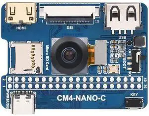 WISDUM Waveshare Nano Base Board C Type Compatible with Raspberry Pi Compute Module 4 Same Size As The CM4 Onboard 8MP Camera WISDUM Waveshare Nano Base Board C Type Compatible with Raspberry Pi Compute Module 4 Same Size As The CM4 Onboard 8MP Camera
