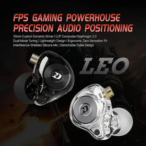 WISDUM ND Leo IEM Earbuds, 10mm Custom Dynamic Driver in Ear Monitor Headphones, Dual-Mode Tuning Music & Gaming Earbuds for Gamers Musicians Singer dj WISDUM ND Leo IEM Earbuds, 10mm Custom Dynamic Driver in Ear Monitor Headphones, Dual-Mode Tuning Music & Gaming Earbuds for Gamers Musicians Singer dj