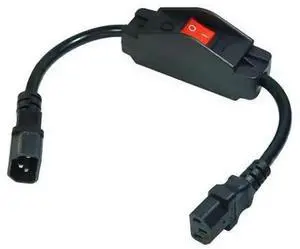 WISDUM IEC 320 C14 to C13 Heavy Duty Short Power Cord with On-Off Switch,Standard Computer Power Extension Cord, 3Pin Male -Female Extension Cord with Inline Cord Switch, 42CM, Black WISDUM IEC 320 C14 to C13 Heavy Duty Short Power Cord with On-Off Switch,Standard Computer Power Extension Cord, 3Pin Male -Female Extension Cord with Inline Cord Switch, 42CM, Black