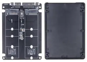 WISDUM FOR Dual M.2 to SATA3.0 Adapter M.2 SATA Protocol SSD Adapter 2 Port NGFF M.2 B Key to SATA 3.0 6Gbps M2 to SATA Converter Card Case WISDUM FOR Dual M.2 to SATA3.0 Adapter M.2 SATA Protocol SSD Adapter 2 Port NGFF M.2 B Key to SATA 3.0 6Gbps M2 to SATA Converter Card Case