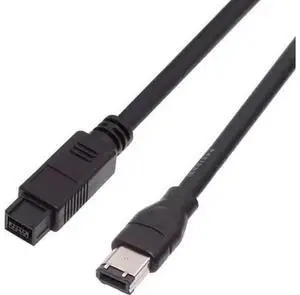 WISDUM 9 PIN / 6 PIN BETA FireWire 800 - FireWire 400 9-6 Cable IEEE 1394B 1.8m Black WISDUM 9 PIN / 6 PIN BETA FireWire 800 - FireWire 400 9-6 Cable IEEE 1394B 1.8m Black