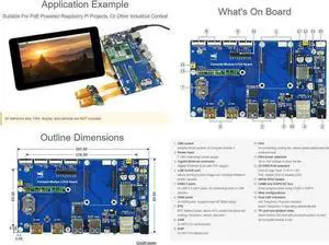 WISDUM Waveshare Compute Module 4 IO Board with PoE Feature, Compatible with Raspberry Pi, Suitable for All Variants of CM4 WISDUM Waveshare Compute Module 4 IO Board with PoE Feature, Compatible with Raspberry Pi, Suitable for All Variants of CM4