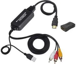 WISDUM HDMI to RCA Cable, HDMI to RCA Converter Adapter Cable, 1080P HDMI to AV 3RCA CVBs Composite Video Audio Supports for Amazon Fire Stick, Roku, Chromecast, PC, Laptop, Xbox, HDTV, DVD eokCXOY WISDUM HDMI to RCA Cable, HDMI to RCA Converter Adapter Cable, 1080P HDMI to AV 3RCA CVBs Composite Video Audio Supports for Amazon Fire Stick, Roku, Chromecast, PC, Laptop, Xbox, HDTV, DVD eokCXOY