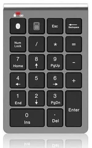 WISDUM Bluetooth Number Pad Wireless & Wired 10 Key USB Keypad Two in One, Rechargeable Numpad for Laptops, Desktop, Computers Accessories Compatible with MacBook iPads ChromeBook EliteBook Notebook e WISDUM Bluetooth Number Pad Wireless & Wired 10 Key USB Keypad Two in One, Rechargeable Numpad for Laptops, Desktop, Computers Accessories Compatible with MacBook iPads ChromeBook EliteBook Notebook e