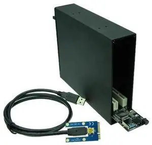 WISDUM Mini PCIe to Dual PCI Bus Slot Adapter with case enclosure WISDUM Mini PCIe to Dual PCI Bus Slot Adapter with case enclosure
