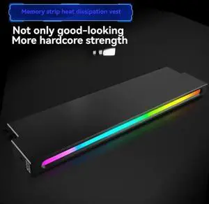 WISDUM Universal Memory Heat Sink 5V 3PIN ARGB AURA Sync Memory Module Cooler DDR3 DDR4 DDR5 RAM Computer Accessories Black WISDUM Universal Memory Heat Sink 5V 3PIN ARGB AURA Sync Memory Module Cooler DDR3 DDR4 DDR5 RAM Computer Accessories Black