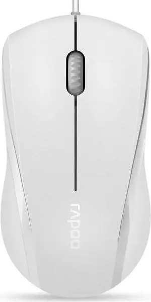 WISDUM Rapoo N1600 Silent Wired Mouse, 1000 DPI Optical Computer Mouse, 5ft Cord, USB-A, Ambidextrous for Left and Right Hands, Compatible with PC, Laptop, Mac, Chrome - Matte White WISDUM Rapoo N1600 Silent Wired Mouse, 1000 DPI Optical Computer Mouse, 5ft Cord, USB-A, Ambidextrous for Left and Right Hands, Compatible with PC, Laptop, Mac, Chrome - Matte White