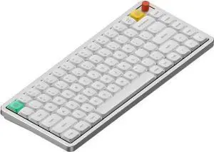 WISDUM nuphy Air75 V3 Hot Swappable Wireless Mechanical Keyboard, 84 Keys 75% Custom Low Profile Keyboard with Knob, RGB Backlit, Gasket Mounted, Support Bluetooth/2.4GHz/USB-C,White-Red Nano WISDUM nuphy Air75 V3 Hot Swappable Wireless Mechanical Keyboard, 84 Keys 75% Custom Low Profile Keyboard with Knob, RGB Backlit, Gasket Mounted, Support Bluetooth/2.4GHz/USB-C,White-Red Nano