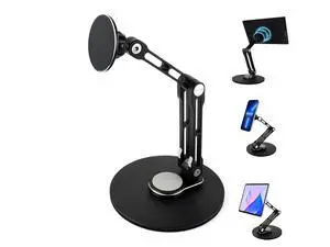 Adjustable Portable Magnetic Monitor Stand,Compatible With 4~18.5inch Monitors, Supports Multi-axis 360 Degree Rotation, Comes With Magnetic Metal Rings, Foldable for Easy Storage Adjustable Portable Magnetic Monitor Stand,Compatible With 4~18.5inch Monitors, Supports Multi-axis 360 Degree Rotation, Comes With Magnetic Metal Rings, Foldable for Easy Storage