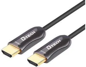 DTech Ultra Slim Extra Long Fiber Optic HDMI 2.0 Cable 100 Feet Supports 4K 60Hz 18Gbps High Speed for Projector Laptop Computer Monitor TV Camera (31 Meters) DTech Ultra Slim Extra Long Fiber Optic HDMI 2.0 Cable 100 Feet Supports 4K 60Hz 18Gbps High Speed for Projector Laptop Computer Monitor TV Camera (31 Meters)