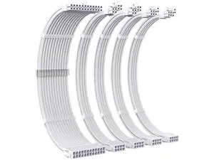 White Sleeved PSU Extension Cable Kit 30CM, 18AWG ATX 24Pin + 4+4Pin EPS + 6+2Pin PCI-E with Cable Combs for ATX Power Supply White Sleeved PSU Extension Cable Kit 30CM, 18AWG ATX 24Pin + 4+4Pin EPS + 6+2Pin PCI-E with Cable Combs for ATX Power Supply