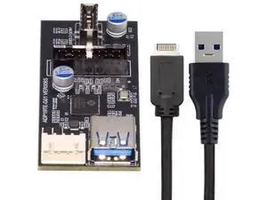 Dual-Port Internal USB Splitter PCBA Adapter, Type-E / 19/20Pin Header to USB3.0 20Pin + Type-E Female Hub 5Gbps for Motherboard Dual-Port Internal USB Splitter PCBA Adapter, Type-E / 19/20Pin Header to USB3.0 20Pin + Type-E Female Hub 5Gbps for Motherboard