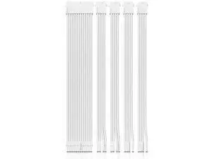 White Sleeved PSU Extension Cable Kit 30CM, Includes Cable Combs, 24Pin + 2×EPS 8Pin(4+4) + 2×PCI-E 8Pin(6+2), ATX Modular Power Supply Extension Set White Sleeved PSU Extension Cable Kit 30CM, Includes Cable Combs, 24Pin + 2×EPS 8Pin(4+4) + 2×PCI-E 8Pin(6+2), ATX Modular Power Supply Extension Set