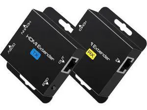 1080P HDMI Over Single Cat5e/Cat6 Extender Balun 200Ft PoC Transmitter Receiver with EDID Copy & 3D HDCP Support 1080P HDMI Over Single Cat5e/Cat6 Extender Balun 200Ft PoC Transmitter Receiver with EDID Copy & 3D HDCP Support