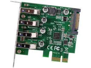 Low Profile 4-Port PCIe USB 3.0 Expansion Card, PCI Express X1 USB Hub Adapter 5Gbps for Desktop Motherboard Low Profile 4-Port PCIe USB 3.0 Expansion Card, PCI Express X1 USB Hub Adapter 5Gbps for Desktop Motherboard
