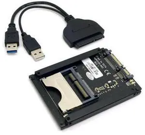 CFast Card Reader Adapter, CFast SSD to 22Pin SATA Converter with SATA to USB 3.0 Data & Power Cable CFast Card Reader Adapter, CFast SSD to 22Pin SATA Converter with SATA to USB 3.0 Data & Power Cable