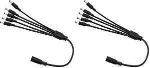 DC 5.5mm x 2.1mm Splitter Cable, 1 Female to 5 Male DC Splitter Adapter 12V DC Power Extension Cable for LED Strip Light, CCTV Security Camera 0.7m (1 to 5 Way) (Pack of 2) DC 5.5mm x 2.1mm Splitter Cable, 1 Female to 5 Male DC Splitter Adapter 12V DC Power Extension Cable for LED Strip Light, CCTV Security Camera 0.7m (1 to 5 Way) (Pack of 2)