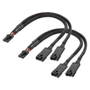 2 Pcs 4 Pin Splitter Fan Cable 4 Pin Female to Two 4 Pin Male ICUE Commander CORE-XT Conversion Cables for SP/HD/ML/LL/QL120,140 RGB Fans etc(8.66 Inch) 2 Pcs 4 Pin Splitter Fan Cable 4 Pin Female to Two 4 Pin Male ICUE Commander CORE-XT Conversion Cables for SP/HD/ML/LL/QL120,140 RGB Fans etc(8.66 Inch)