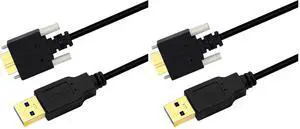 3M USB 3.0 A Male to Micro B Male Cable with Locking Screws for Hard Drive, Smartphone, Tablet and PC (Pack of 2) 3M USB 3.0 A Male to Micro B Male Cable with Locking Screws for Hard Drive, Smartphone, Tablet and PC (Pack of 2)