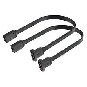 HDMI Extension Cable 4K 60Hz HDMI Extender Cord High Speed 90-Degree Angle HDMI Female to Female Extension Wire 2 PCS (F/F) HDMI Extension Cable 4K 60Hz HDMI Extender Cord High Speed 90-Degree Angle HDMI Female to Female Extension Wire 2 PCS (F/F)