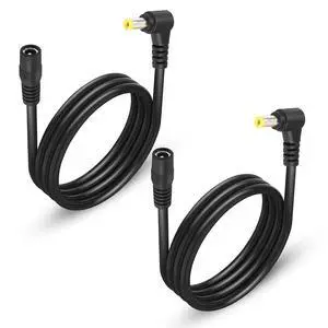 2 Pack DC5525 Power Extension Cable, DC 5.5mm x 2.5mm Right Angle Male to Female Power Adapter Cable, 3FT 18AWG Yellow Tuning Fork Heavy Duty Cord for Strip Lihgt,CCTV,Car,Monitors,etc. 1M 2 Pack DC5525 Power Extension Cable, DC 5.5mm x 2.5mm Right Angle Male to Female Power Adapter Cable, 3FT 18AWG Yellow Tuning Fork Heavy Duty Cord for Strip Lihgt,CCTV,Car,Monitors,etc. 1M