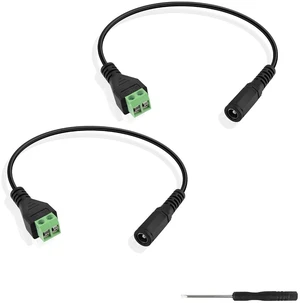 DC Power Adapter Cable DC5.5 x 2.5mm Female to Terminal Jack Adapter Connector Cable for CCTV Security Camera, Power Supply,LED Strip,Router 2pcs DC Power Adapter Cable DC5.5 x 2.5mm Female to Terminal Jack Adapter Connector Cable for CCTV Security Camera, Power Supply,LED Strip,Router 2pcs