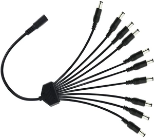 DC Power Splitter Cable 1 Female to 10 Male 5.5mm x 2.1mm, DC Splitter Adppter Surveillance Camera Cable Extension Cord for Security Camera, LED Strip Light 0.7m (1 to 10 Way) DC Power Splitter Cable 1 Female to 10 Male 5.5mm x 2.1mm, DC Splitter Adppter Surveillance Camera Cable Extension Cord for Security Camera, LED Strip Light 0.7m (1 to 10 Way)