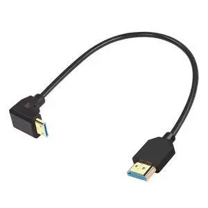 8K Mini HDMI to HDMI Cable Super Thin line OD 4.0mm MINI HDMI to HDMI Ultra HD 2.1 Cable 8K@60Hz 4K@120Hz 48Gbps Dynamic HDR, eARC 0.3m (Angled Up) 8K Mini HDMI to HDMI Cable Super Thin line OD 4.0mm MINI HDMI to HDMI Ultra HD 2.1 Cable 8K@60Hz 4K@120Hz 48Gbps Dynamic HDR, eARC 0.3m (Angled Up)