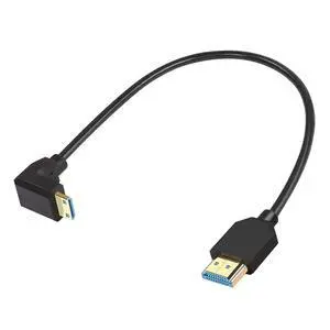 8K Mini HDMI to HDMI Cable Super Thin line OD 4.0mm Mini HDMI to HDMI Ultra HD 2.1 Cable 8K@60Hz 4K@120Hz 48Gbps Dynamic HDR, eARC 0.3m (Angled Down) 8K Mini HDMI to HDMI Cable Super Thin line OD 4.0mm Mini HDMI to HDMI Ultra HD 2.1 Cable 8K@60Hz 4K@120Hz 48Gbps Dynamic HDR, eARC 0.3m (Angled Down)