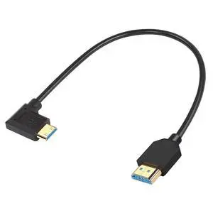 8K Mini HDMI to HDMI Cable Super Thin line OD 4.0mm MINI HDMI to HDMI Ultra HD 2.1 Cable 8K@60Hz 4K@120Hz 48Gbps Dynamic HDR, eARC 0.3m (Angled Right) 8K Mini HDMI to HDMI Cable Super Thin line OD 4.0mm MINI HDMI to HDMI Ultra HD 2.1 Cable 8K@60Hz 4K@120Hz 48Gbps Dynamic HDR, eARC 0.3m (Angled Right)