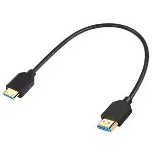 8K Mini HDMI to HDMI Cable Super Thin line OD 4.0mm MINI HDMI to HDMI Ultra HD 2.1 Cable 8K@60Hz 4K@120Hz 48Gbps Dynamic HDR, eARC 0.3m (Straight) 8K Mini HDMI to HDMI Cable Super Thin line OD 4.0mm MINI HDMI to HDMI Ultra HD 2.1 Cable 8K@60Hz 4K@120Hz 48Gbps Dynamic HDR, eARC 0.3m (Straight)