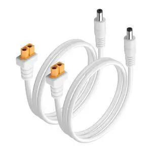 2 PCS White XT60 to DC5521 Power Cord XT-60 Female to DC 5.5mm x 2.1mm Male 2x1.5mm ² Power Cable for FPV Goggles,B6 Balanced Charger,etc(11.81 Inch) (Long) 2 PCS White XT60 to DC5521 Power Cord XT-60 Female to DC 5.5mm x 2.1mm Male 2x1.5mm ² Power Cable for FPV Goggles,B6 Balanced Charger,etc(11.81 Inch) (Long)