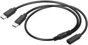 USB Type-C Female to Two Male Cable 0.7m/2.29Ft USB C Splitter 1 in 2 Out, Multi USB C Splitter Cable Suitable for PC, Keyboard, Mouse PS5 TV, Laptop(1 Female to 2 Male 0.7m/2.29FT) USB Type-C Female to Two Male Cable 0.7m/2.29Ft USB C Splitter 1 in 2 Out, Multi USB C Splitter Cable Suitable for PC, Keyboard, Mouse PS5 TV, Laptop(1 Female to 2 Male 0.7m/2.29FT)