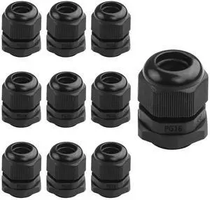 10PCS Cable Gland Waterproof Adjustable 3-14mm Cable Wire Protector with Rubber Gaskets PG7 PG9 PG11 PG13.5 PG16 Plastic Cable Gland Joints Wire Protectors Black (PG16) 10PCS Cable Gland Waterproof Adjustable 3-14mm Cable Wire Protector with Rubber Gaskets PG7 PG9 PG11 PG13.5 PG16 Plastic Cable Gland Joints Wire Protectors Black (PG16)