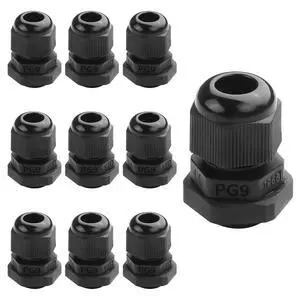10pcs PG9 Cable Gland Waterproof Adjustable 4-8mm Cable Connectors Gland Joints with Gaskets (PG9) 10pcs PG9 Cable Gland Waterproof Adjustable 4-8mm Cable Connectors Gland Joints with Gaskets (PG9)