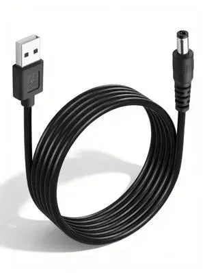 USB Power Cable, 90-Degree Right Angle Connector, Black, DC Power Cord, Universal Charging Adapter Compatible with Electronics Devices (Straight Head) USB Power Cable, 90-Degree Right Angle Connector, Black, DC Power Cord, Universal Charging Adapter Compatible with Electronics Devices (Straight Head)