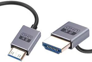 8K HDMI 2.5 Cable High Speed HDMI to HDMI Coaxial Cord Compatible with Camera, Camcorder, Tablet and Graphics/Video Card, Laptop Laptops 1.9FT/0.6M (90 Degree Up HDMI to HDMI) 8K HDMI 2.5 Cable High Speed HDMI to HDMI Coaxial Cord Compatible with Camera, Camcorder, Tablet and Graphics/Video Card, Laptop Laptops 1.9FT/0.6M (90 Degree Up HDMI to HDMI)