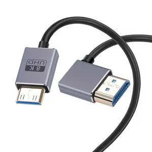 8K HDMI 2.5 Cable High Speed HDMI to HDMI Coaxial Cord Compatible with Camera, Camcorder, Tablet and Graphics/Video Card, Laptop Laptops 1.9FT/0.6M (90 Degree Left HDMI to HDMI) 8K HDMI 2.5 Cable High Speed HDMI to HDMI Coaxial Cord Compatible with Camera, Camcorder, Tablet and Graphics/Video Card, Laptop Laptops 1.9FT/0.6M (90 Degree Left HDMI to HDMI)