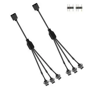 ARGB Cable, 30cm, 2 Pack, 5V 3-Pin to SM 3Pin Female Adapter, for ARGB LED Strip & Fan ARGB Cable, 30cm, 2 Pack, 5V 3-Pin to SM 3Pin Female Adapter, for ARGB LED Strip & Fan
