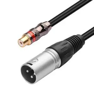 2 PCS RCA Female to XLR Male Cable RCA Female to XLR Male HiFi Audio Cable RCA to XLR Interconnect Microphone Cable for Home Audio System - 0.3M (RCA Female to XLR Male) 2 PCS RCA Female to XLR Male Cable RCA Female to XLR Male HiFi Audio Cable RCA to XLR Interconnect Microphone Cable for Home Audio System - 0.3M (RCA Female to XLR Male)