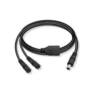 DC8020 to DC5521 Extension Cable 14awg DC8.0mm x 2.0mm Male Connector to Dual DC 5.5mmx2.1mm Female Adapter Cable for Portable Power Station, Solar Generators1m (Male to 2 Female) DC8020 to DC5521 Extension Cable 14awg DC8.0mm x 2.0mm Male Connector to Dual DC 5.5mmx2.1mm Female Adapter Cable for Portable Power Station, Solar Generators1m (Male to 2 Female)