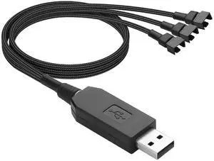 USB to 3/4 Pin Step-Up Fan Power Cable DC5V to DC12V USB-A Male to 3/4 Pin Male Chassis Fan Cable for CPU Fans,Chassis Fans etc(21.26 Inch) (1 to 3) USB to 3/4 Pin Step-Up Fan Power Cable DC5V to DC12V USB-A Male to 3/4 Pin Male Chassis Fan Cable for CPU Fans,Chassis Fans etc(21.26 Inch) (1 to 3)