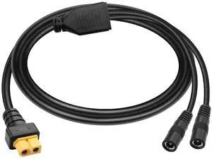 XT60 to DC5521 Y Splitter Adapter Cable XT60 Female Plug to Dual DC 5.5mm x 2.1mm Female Plug Power Cable for Lawnmowers,Drones,IP Cameras,etc(3.2FT) (xt60 to dc551) XT60 to DC5521 Y Splitter Adapter Cable XT60 Female Plug to Dual DC 5.5mm x 2.1mm Female Plug Power Cable for Lawnmowers,Drones,IP Cameras,etc(3.2FT) (xt60 to dc551)
