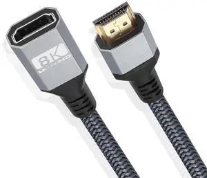 8K HDMI Extension CableHDMI 2.1 Male to Female Connector Cable, 8K 60Hz HD HDMI Extension Cable,for PS5,PS4,Blu-ray Players, HDTVs, displays, projectors, etc(0.3m) 8K HDMI Extension CableHDMI 2.1 Male to Female Connector Cable, 8K 60Hz HD HDMI Extension Cable,for PS5,PS4,Blu-ray Players, HDTVs, displays, projectors, etc(0.3m)