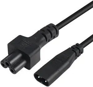 C8 to C5 Power Cable, IEC320 C8 to C5 Extension Cord, 1FT Figure 8 C8 Male to Plum Blossom C5 Female Adapter, 250V 2.5A, 30cm C8 to C5 Power Cable, IEC320 C8 to C5 Extension Cord, 1FT Figure 8 C8 Male to Plum Blossom C5 Female Adapter, 250V 2.5A, 30cm