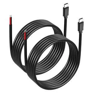 2PCS USB C to 2-Pin Bare Wire Cable 5V/3A USB Type C Male Plug 2 Pin Bare Wire Open End Power Cable 78.78IN (2m/78.74in) 2PCS USB C to 2-Pin Bare Wire Cable 5V/3A USB Type C Male Plug 2 Pin Bare Wire Open End Power Cable 78.78IN (2m/78.74in)